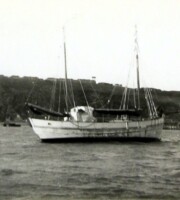 Ma Gondole, alias Joséphine, immobilisé à Cardiff<br>Image issue du dossier britannique, transmise par Jean-Claude Bourdon de Bagou Coz